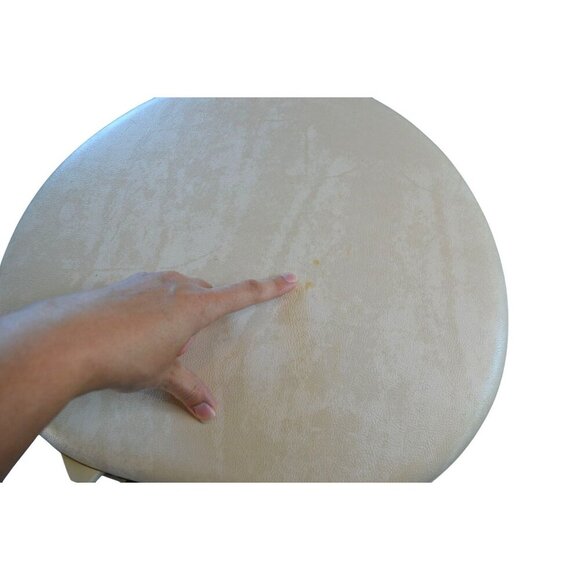 Vintage 60s Samsonite Hat Box Round Luggage Train Case Cream Travel Peach Satin - Picture 5 of 16